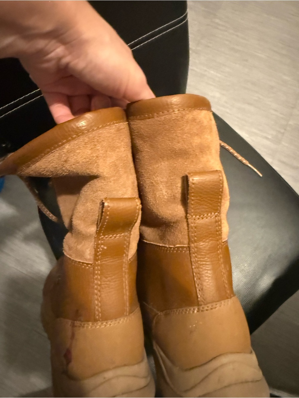 UGG Women's Chestnut Suede and Leather Winter Boots